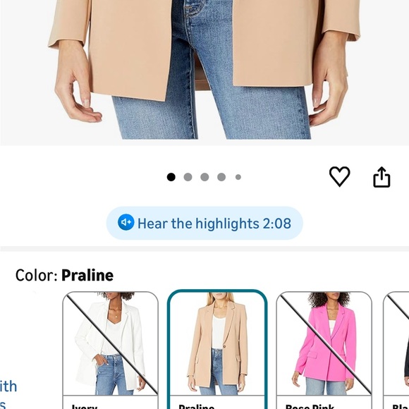 Women's Tan Blazer color: Praline - Picture 11 of 13